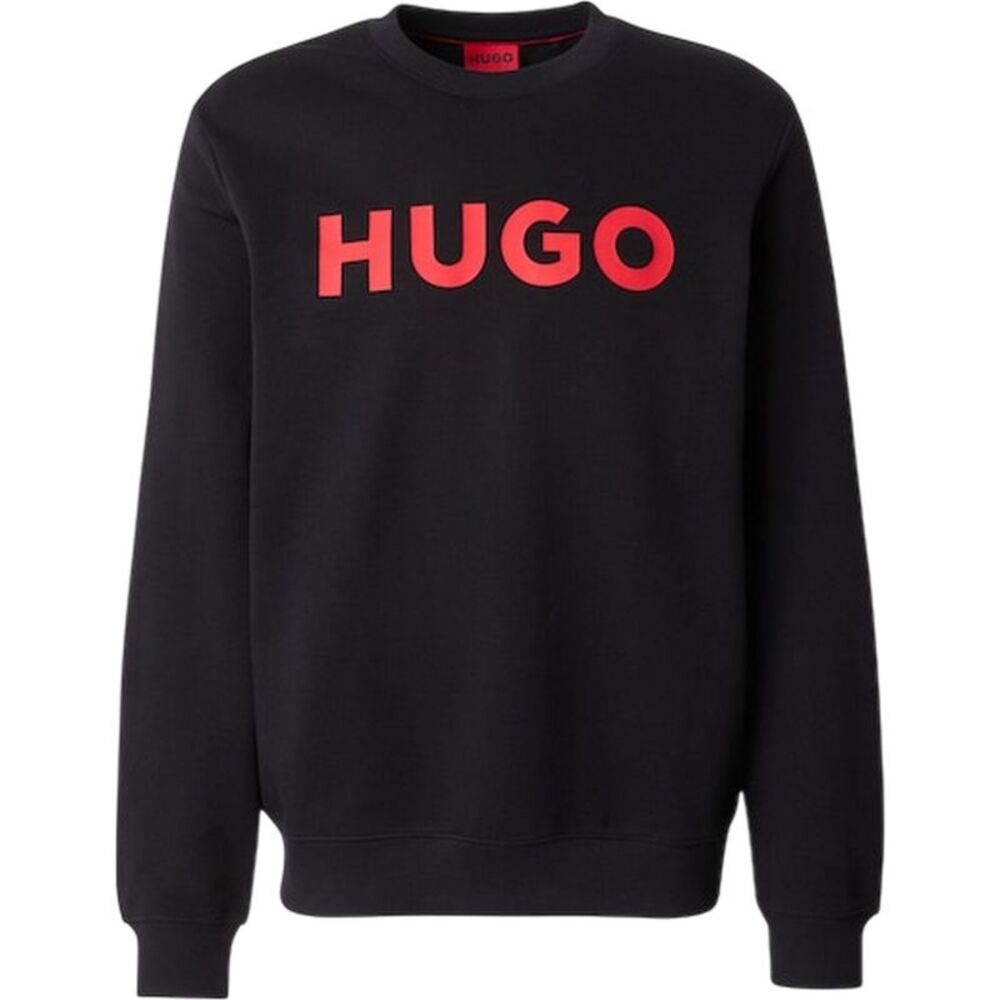 Hugo Mens Contrast Logo French Terry Sweatshirt / Black